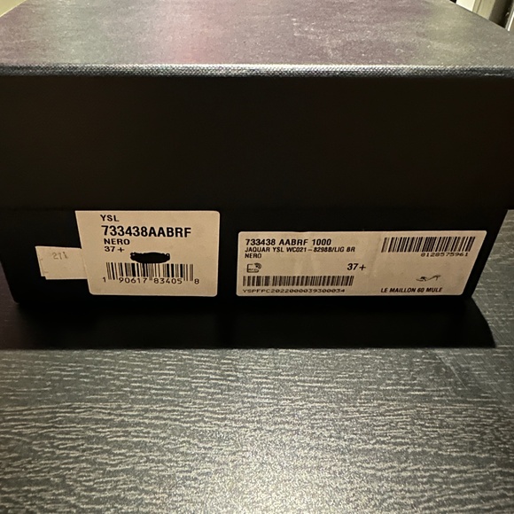 YSL SAINT LAURENT - Le Maillon Mules, YSL Black Print ( Size 37.5 / US 7.5) - Picture 6 of 7